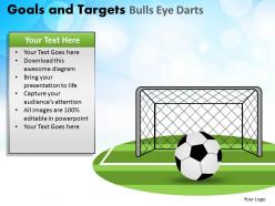 Goals and targets bulls eye darts powerpoint slides and ppt templates db