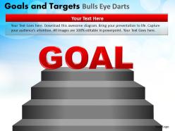 Goals and targets bulls eye darts powerpoint slides and ppt templates db