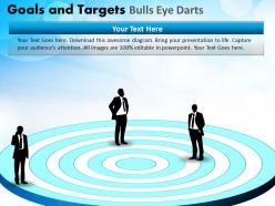 Goals and targets bulls eye darts powerpoint slides and ppt templates db