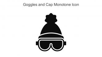 Goggles And Cap Monotone Icon In Powerpoint Pptx Png And Editable Eps Format