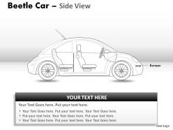 Green beetle car side view powerpoint presentation slides