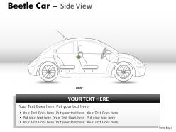 Green beetle car side view powerpoint presentation slides