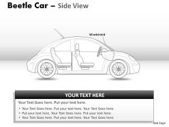 Green beetle car side view powerpoint presentation slides