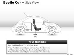 Green beetle car side view powerpoint presentation slides