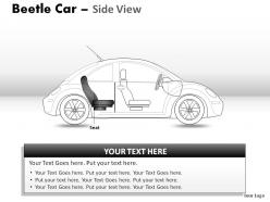 Green beetle car side view powerpoint presentation slides