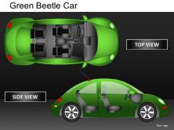 Green beetle car side view powerpoint presentation slides db