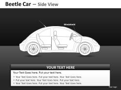 Green beetle car side view powerpoint presentation slides db