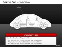 Green beetle car side view powerpoint presentation slides db