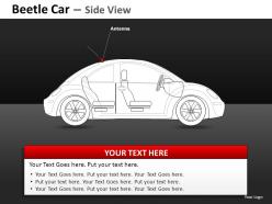 Green beetle car side view powerpoint presentation slides db