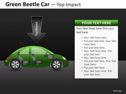 Green beetle car side view powerpoint presentation slides db