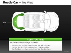 Green beetle car top view powerpoint presentation slides db