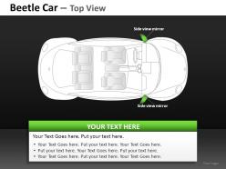 Green beetle car top view powerpoint presentation slides db