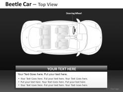 Green beetle car top view powerpoint presentation slides db