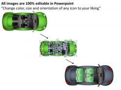 Green beetle car top view powerpoint presentation slides db