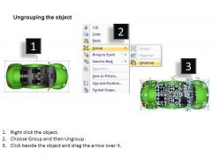 Green beetle car top view powerpoint presentation slides db