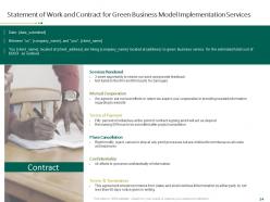 Green Business Model Implementation Proposal Powerpoint Presentation Slides