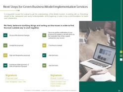 Green Business Model Implementation Proposal Powerpoint Presentation Slides