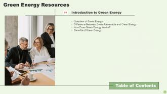 Green Energy Resources Powerpoint Presentation Slides