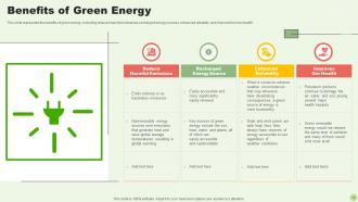 Green Energy Resources Powerpoint Presentation Slides