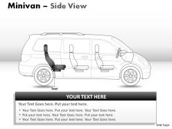 Green minivan side view powerpoint presentation slides