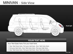 Green minivan side view powerpoint presentation slides db