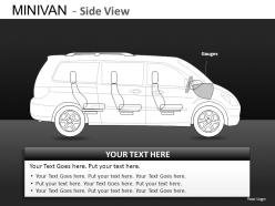 Green minivan side view powerpoint presentation slides db