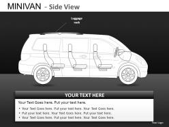 Green minivan side view powerpoint presentation slides db