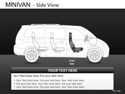 Green minivan side view powerpoint presentation slides db