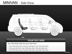 Green minivan side view powerpoint presentation slides db