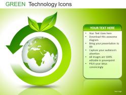 Green technology icons powerpoint presentation slides db