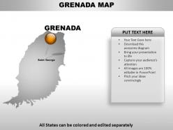 Grenada country powerpoint maps