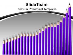 Group of pencils bar graph growth powerpoint templates ppt themes and graphics 0113