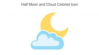 Half Moon And Cloud Colored Icon In Powerpoint Pptx Png And Editable Eps Format