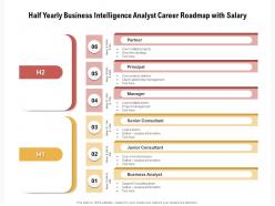 Half yearly business intelligence analyst career roadmap with salary