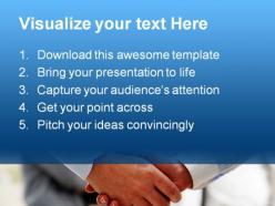 Handshake business powerpoint backgrounds and templates 1210