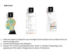 Head puzzle for social media apps flat powerpoint design