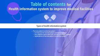 Health Information System To Improve Medical Facilities Powerpoint Presentation Slides Image Impactful