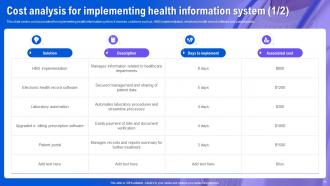 Health Information System To Improve Medical Facilities Powerpoint Presentation Slides Multipurpose Impactful