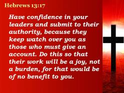 Hebrews 13 17 do this so that their work powerpoint church sermon