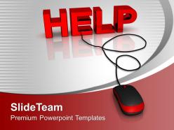 Help with computer mouse on red backgroud powerpoint templates ppt themes and graphics 0113