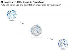 Hemisphere with network structure for technology ppt slides