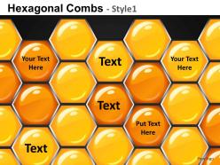 Hexagonal combs style 1 powerpoint presentation slides db