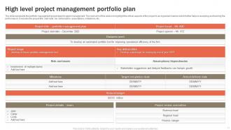 High Level Project Plan Powerpoint PPT Template Bundles