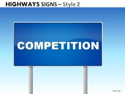 Highway signs style 2 powerpoint presentation slides