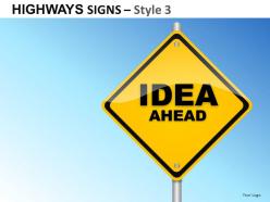 Highway signs style 3 powerpoint presentation slides