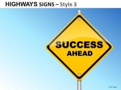 Highway signs style 3 powerpoint presentation slides