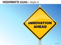 Highway signs style 3 powerpoint presentation slides