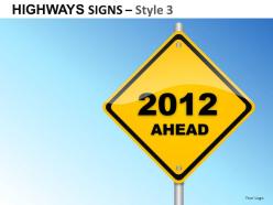 Highway signs style 3 powerpoint presentation slides