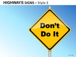 Highway signs style 3 powerpoint presentation slides