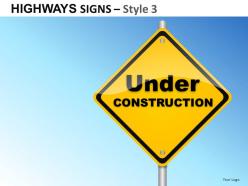 Highway signs style 3 powerpoint presentation slides